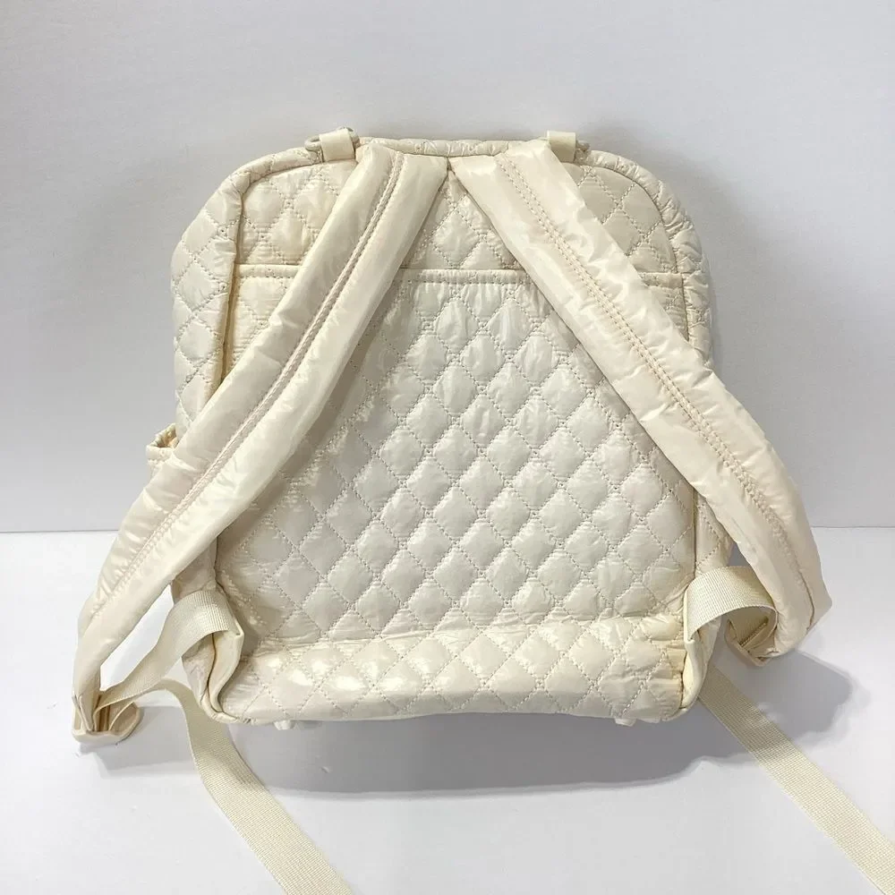 Heartlove By Charo Backpack Heart Love Cream Quilted with Heart Accents